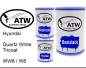 Preview: Hyundai, Quartz White Tricoat, WW8 / W8: 500ml Lackdose + 500ml Klarlack + 250ml Härter - Set, von ATW Autoteile West.